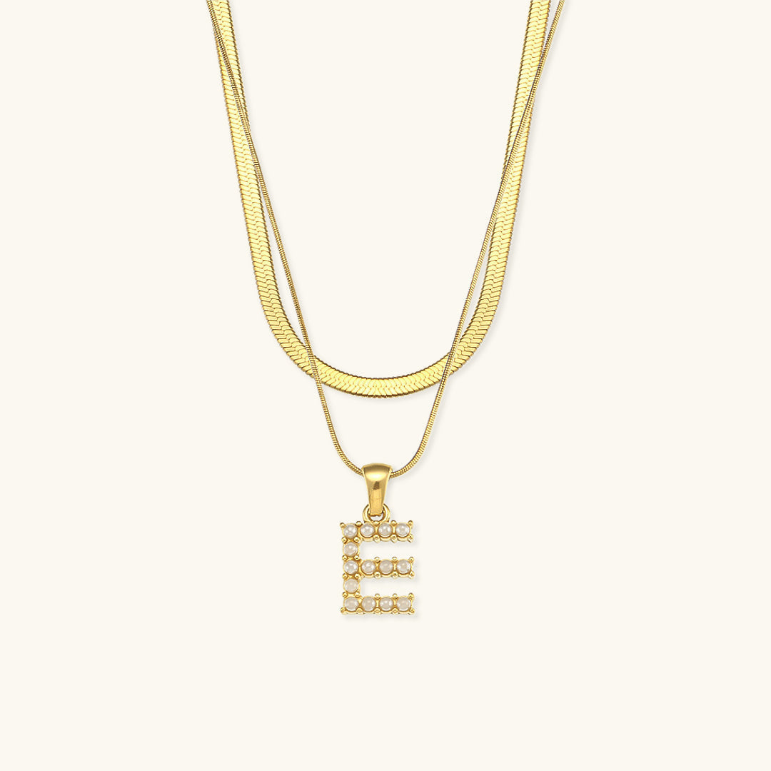 Lune gelaagde goldene Initialenkette