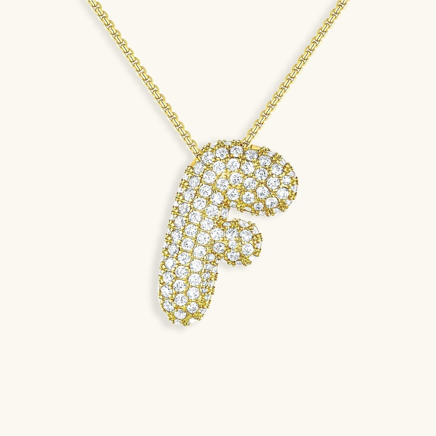 Aven Initial Diamant Halskette