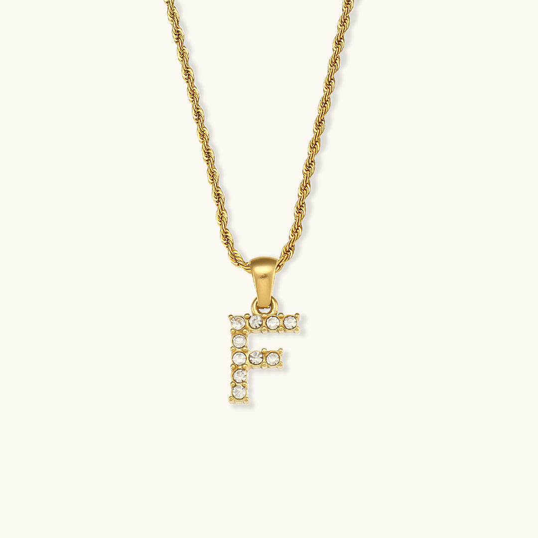Elaria Letter Initial Diamant Halskette