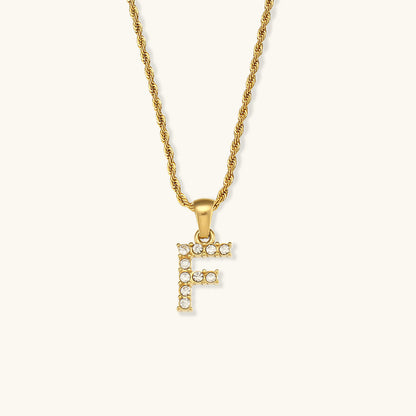 Elaria Letter Initial Diamant Halskette