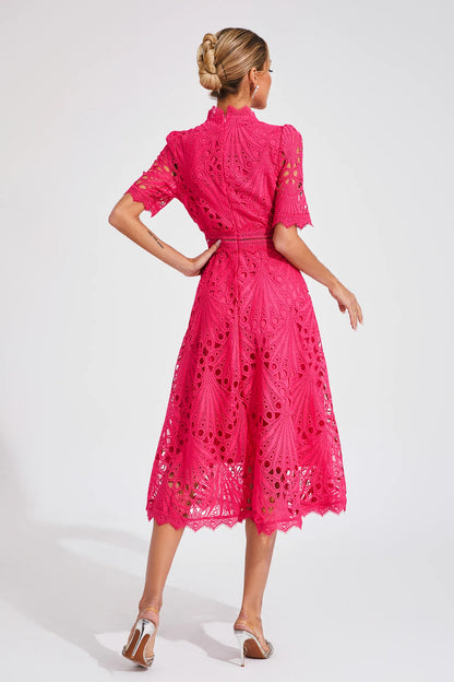 Lexi | Elegant Lace Midikleid for Damen