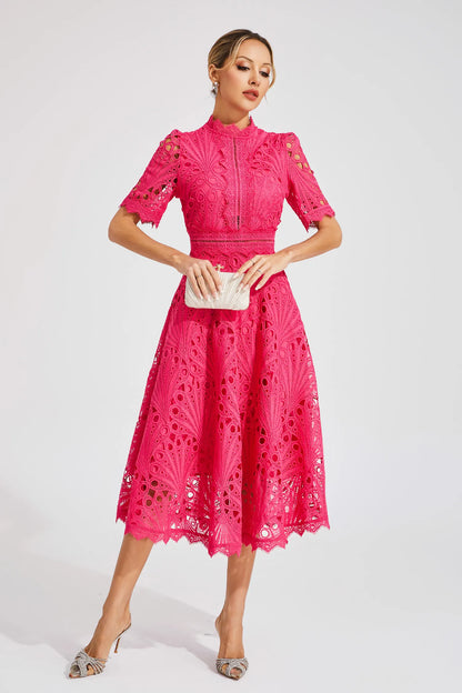 Lexi | Elegant Lace Midikleid for Damen