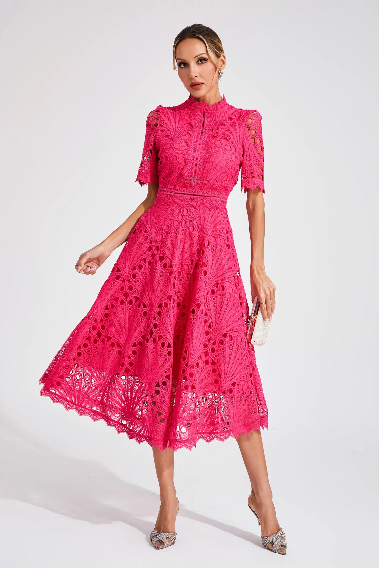 Lexi | Elegant Lace Midikleid for Damen