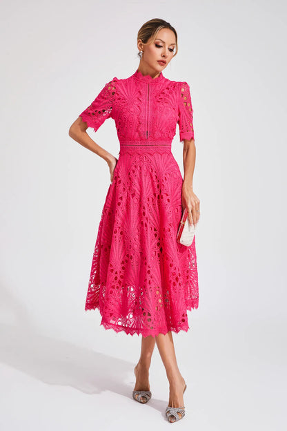 Lexi | Elegant Lace Midikleid for Damen