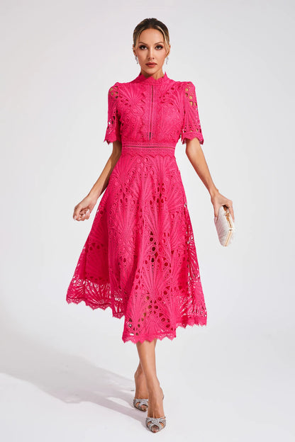 Lexi | Elegant Lace Midikleid for Damen