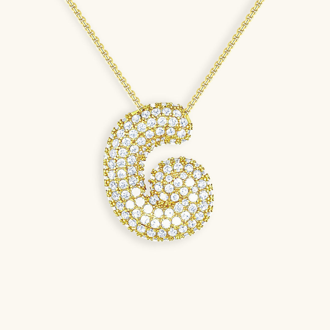 Aven Initial Diamant Halskette