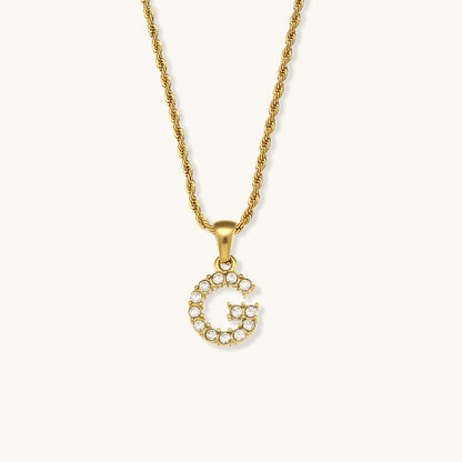 Elaria Letter Initial Diamant Halskette
