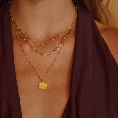 Geya Coin Layered Halskette