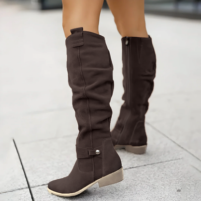 Sadie - Suede Kniestiefel