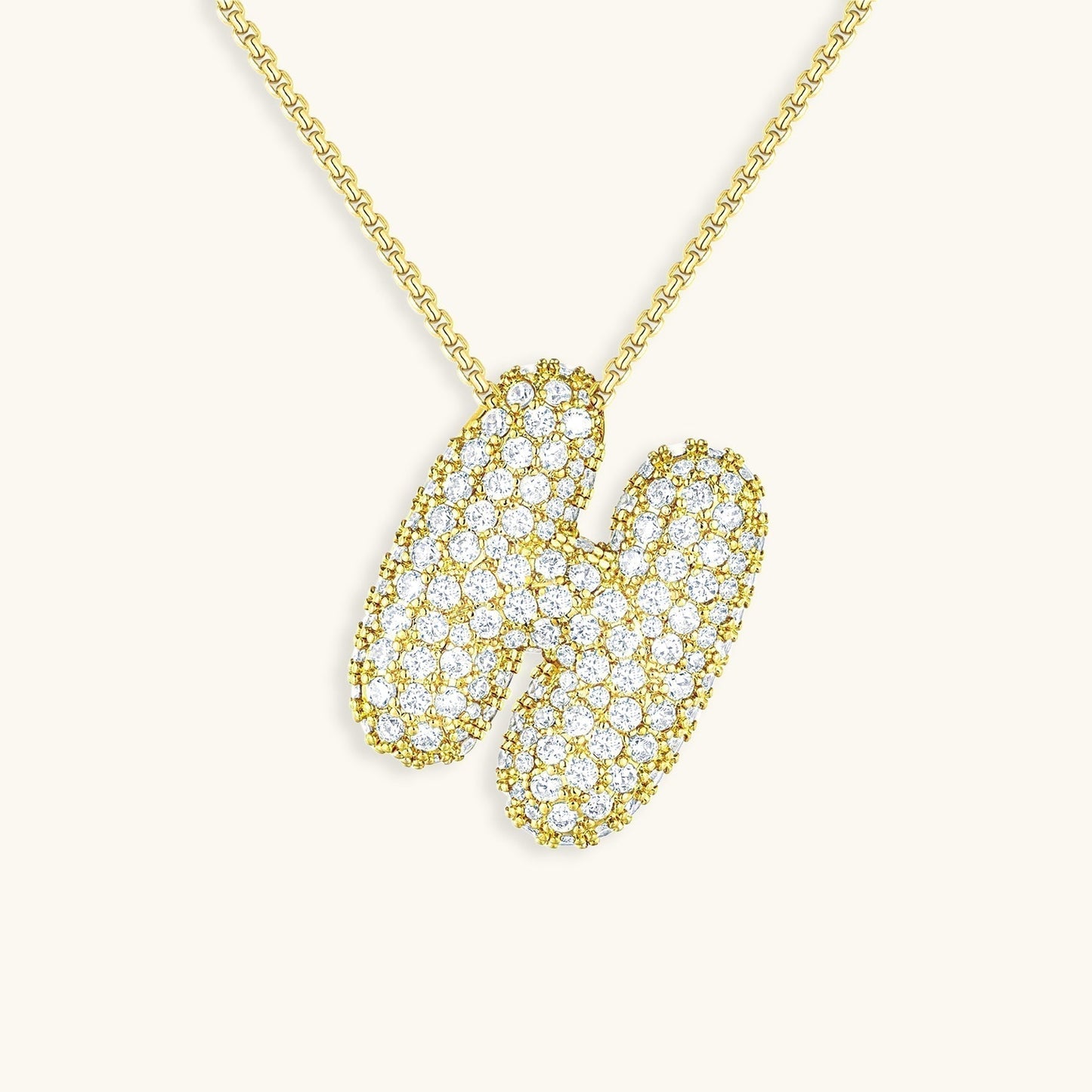 Aven Initial Diamant Halskette