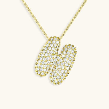 Aven Initial Diamant Halskette