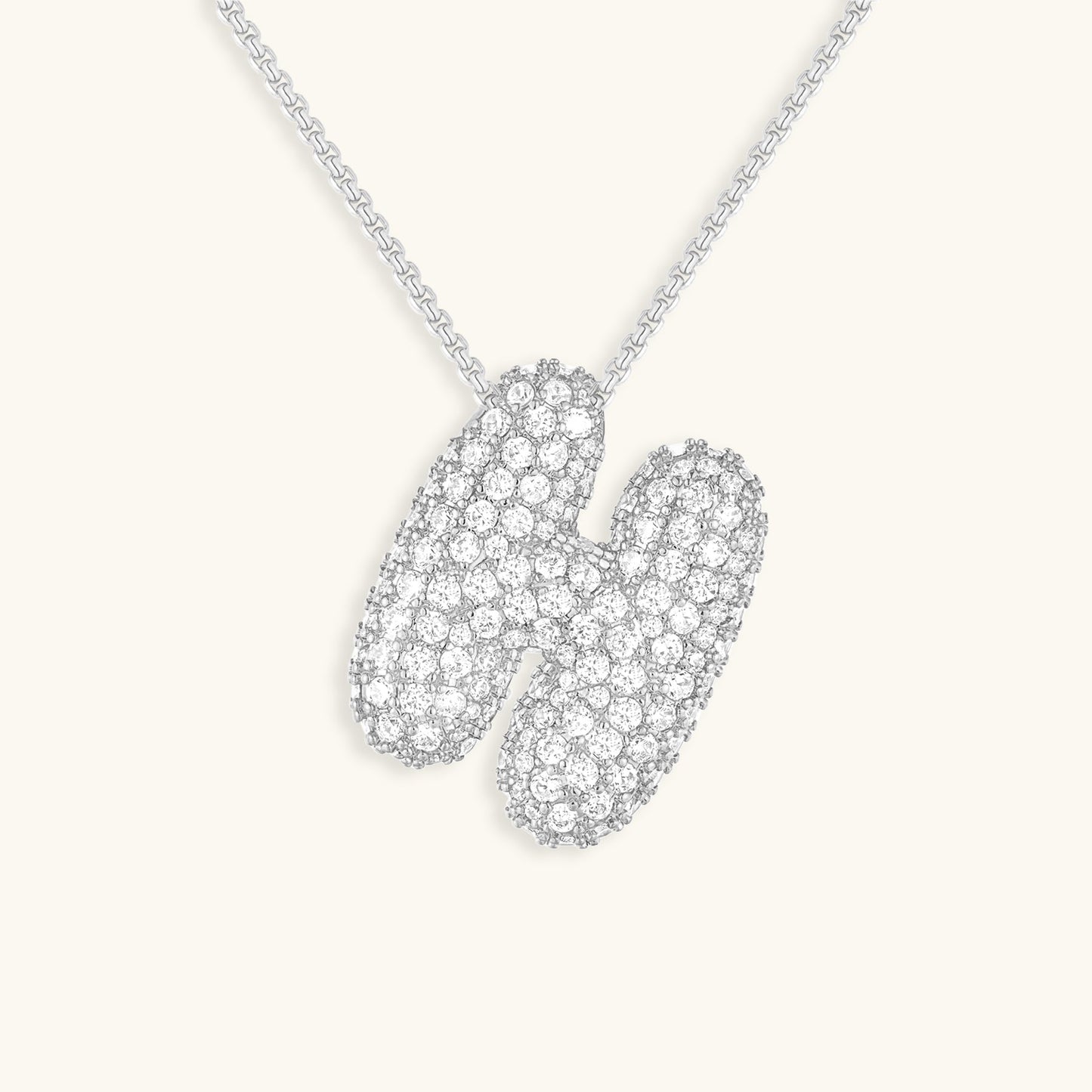 Aven Initial Diamant Halskette