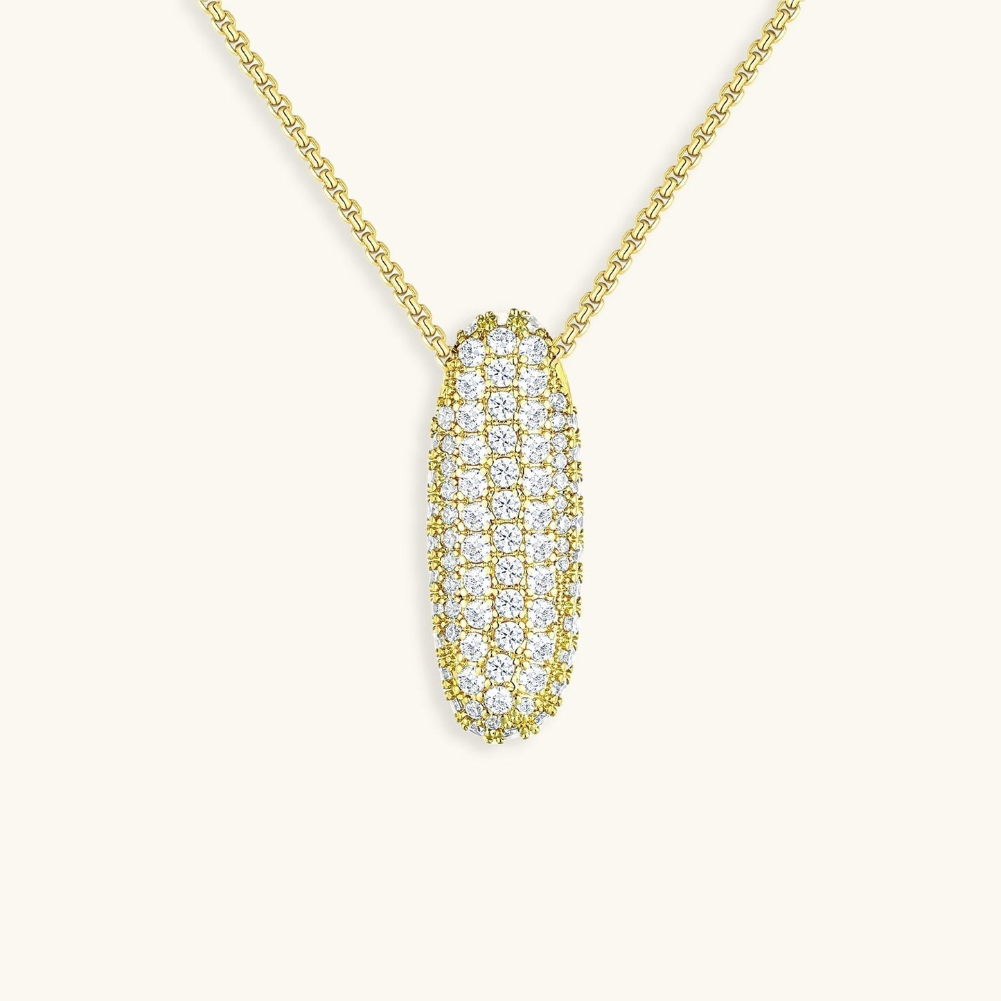 Aven Initial Diamant Halskette