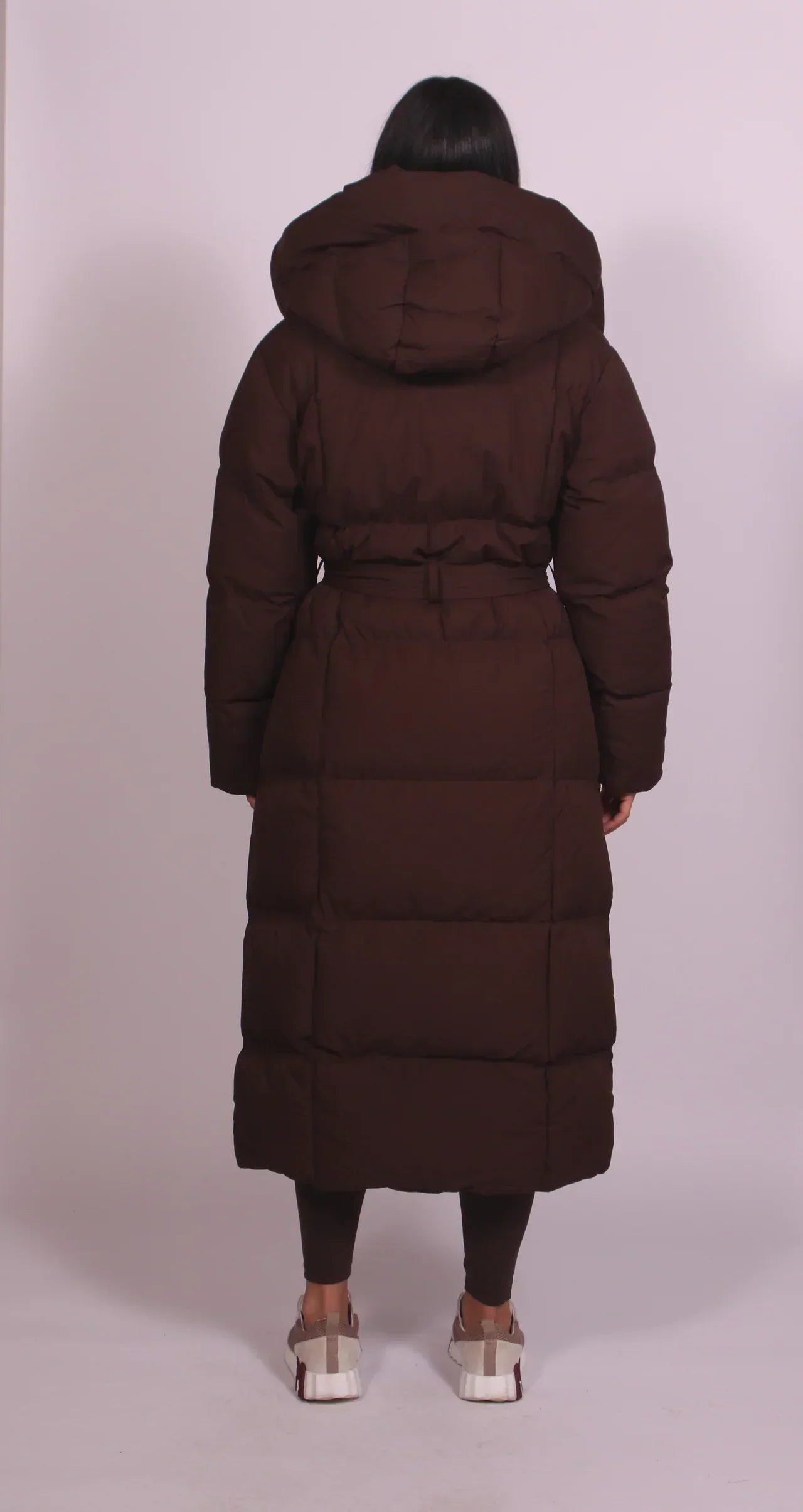 Carmen - Long Belted Puffer Mantel