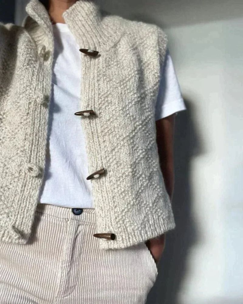 Florence - Elegant Sleeveless Knit Cardigan