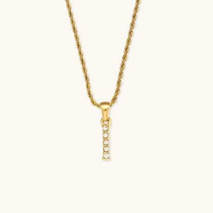 Elaria Letter Initial Diamant Halskette
