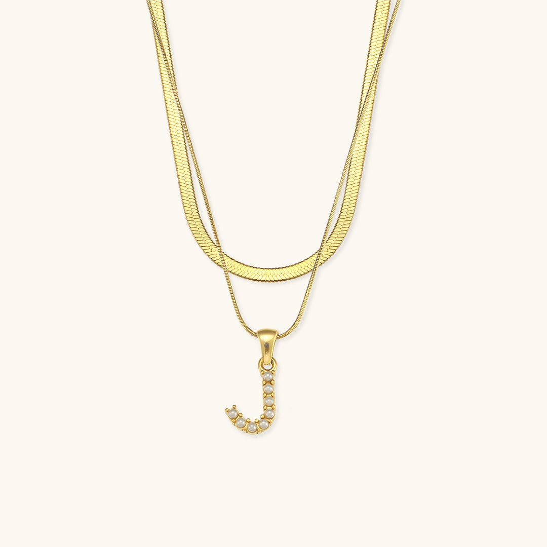 Lune gelaagde goldene Initialenkette