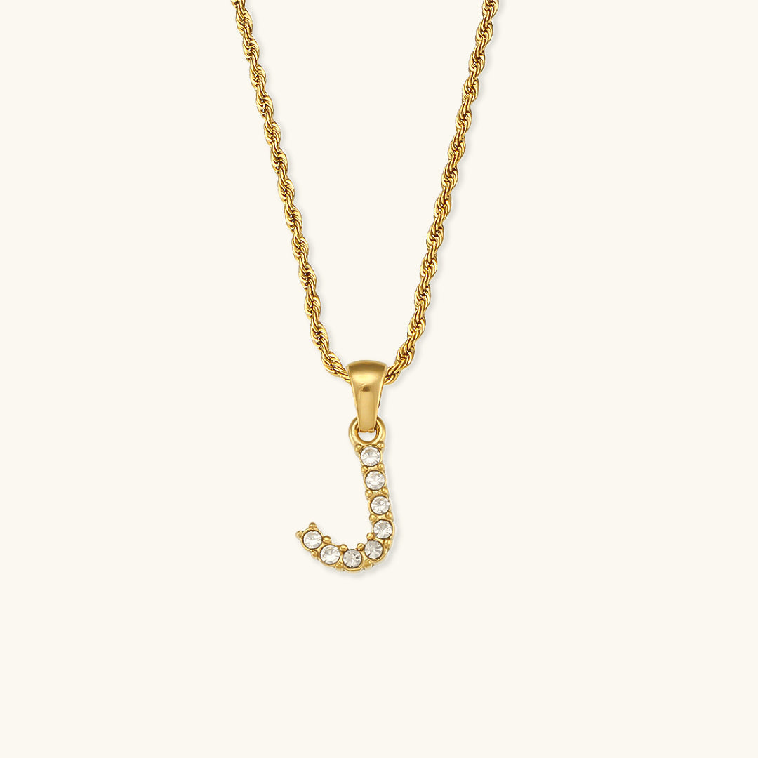 Elaria Letter Initial Diamant Halskette