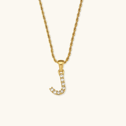 Elaria Letter Initial Diamant Halskette