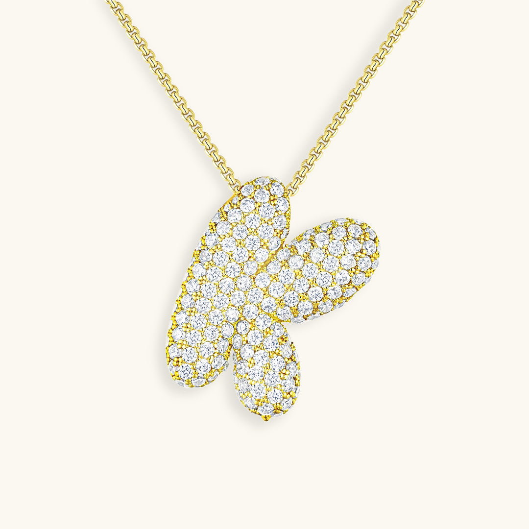 Aven Initial Diamant Halskette