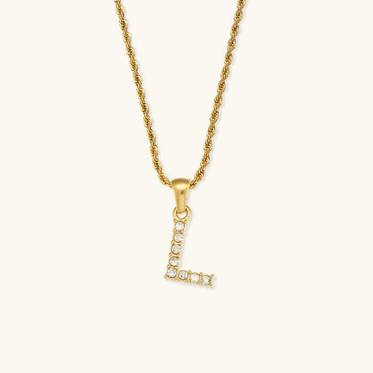 Elaria Letter Initial Diamant Halskette
