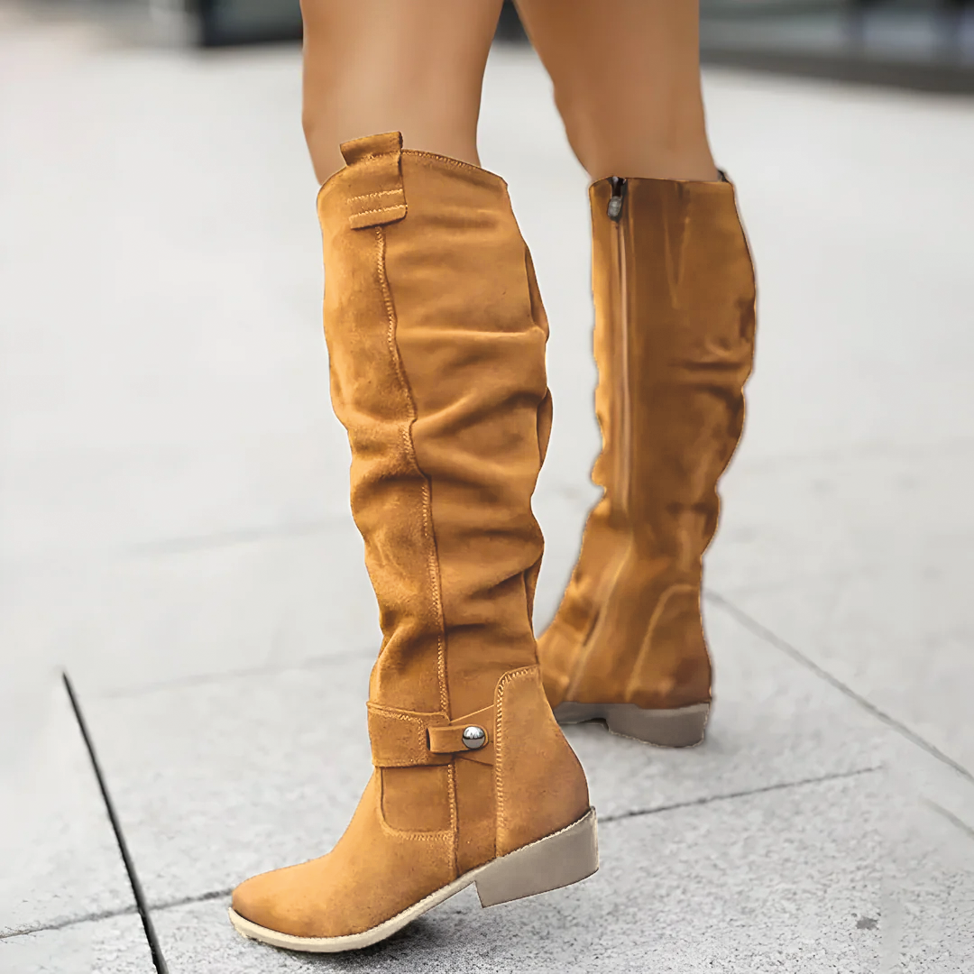 Sadie - Suede Kniestiefel