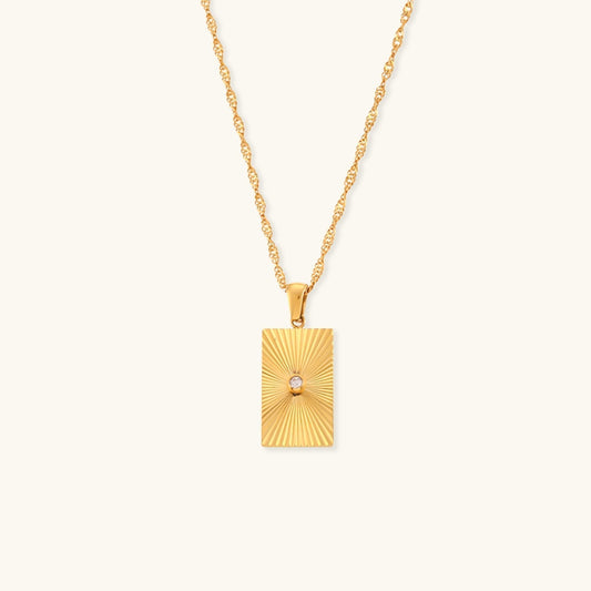 Nara Li Plate Goldene Halskette