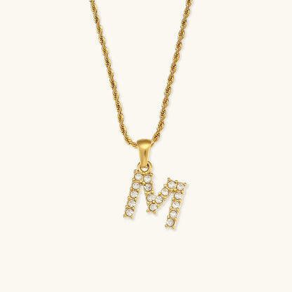 Elaria Letter Initial Diamant Halskette