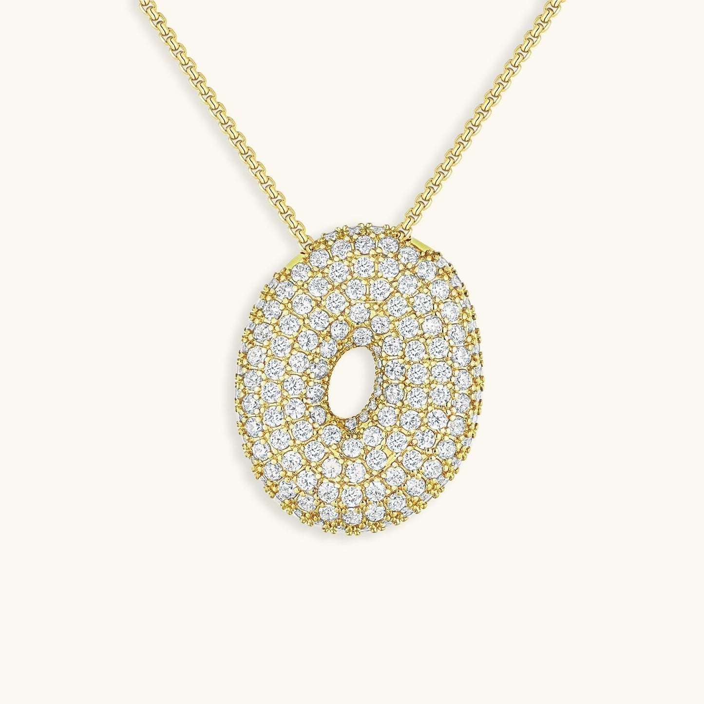 Aven Initial Diamant Halskette