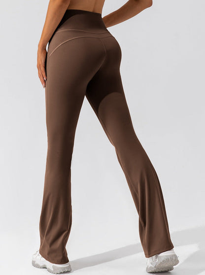 Elora - High-Waisted Flared Leggings with Crossover Waist