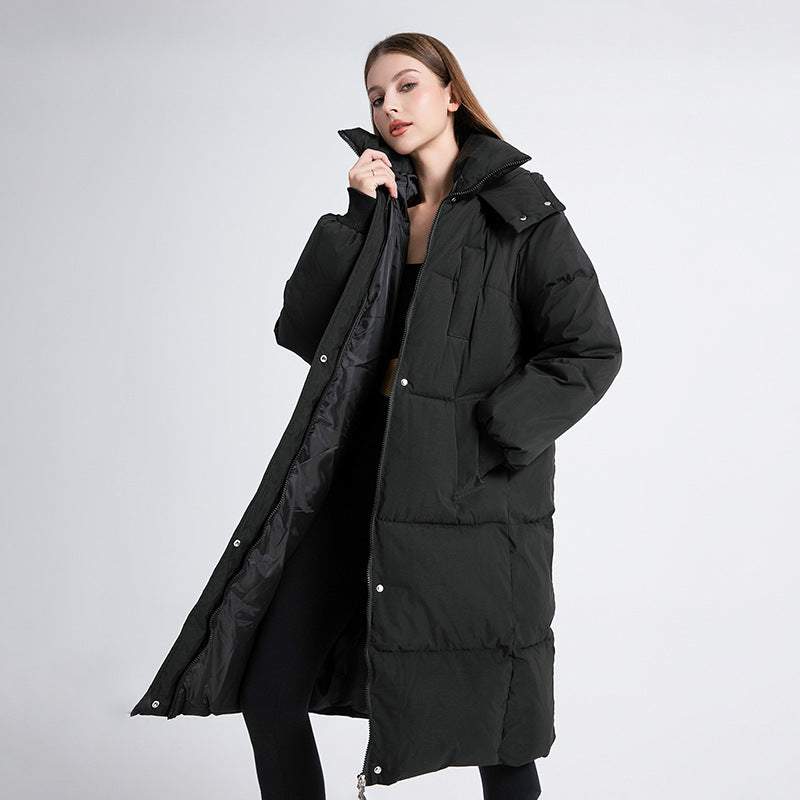 GIGATY™ - Classic Hooded Long Puffer Mantel