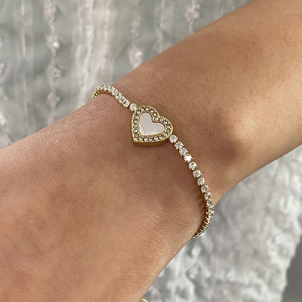 Rani Diamant Heart Tennisarmband