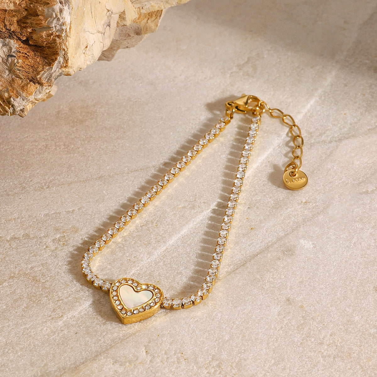 Rani Diamant Heart Tennisarmband
