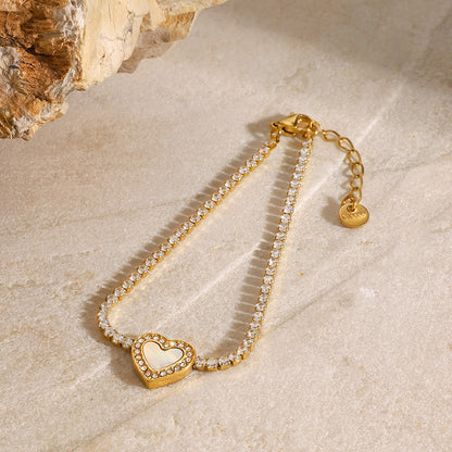 Rani Diamant Heart Tennisarmband