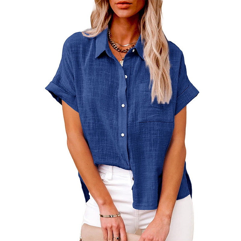 AUDRINE™ – Comfy Casual Button-Up Bluse