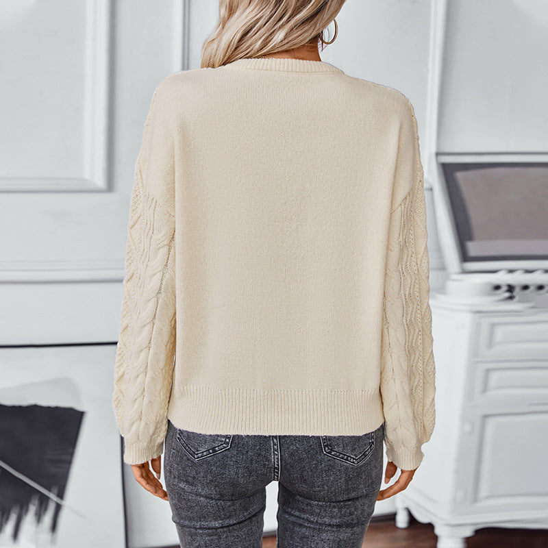 Fern | Cable Knit Long Sleeve Jumper for Damen