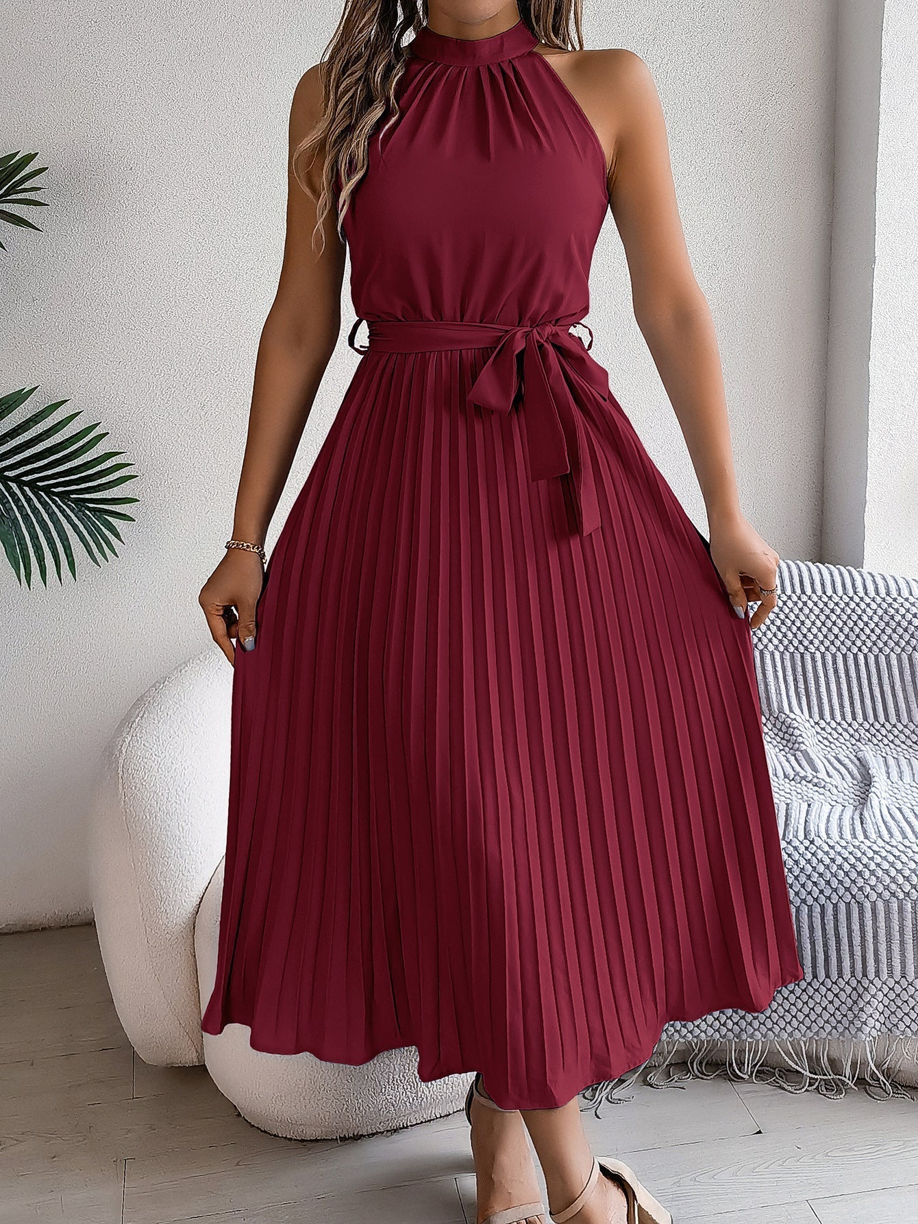 CEDRINE™ – Graceful Pleated Midikleid