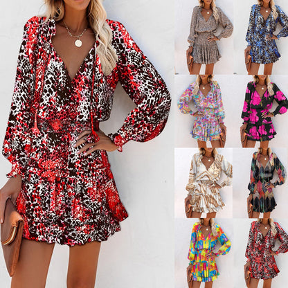 Zoe | Bold Floral Mini Kleid for Vibrant Elegance