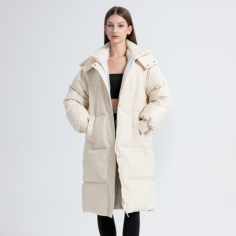 GIGATY™ - Classic Hooded Long Puffer Mantel