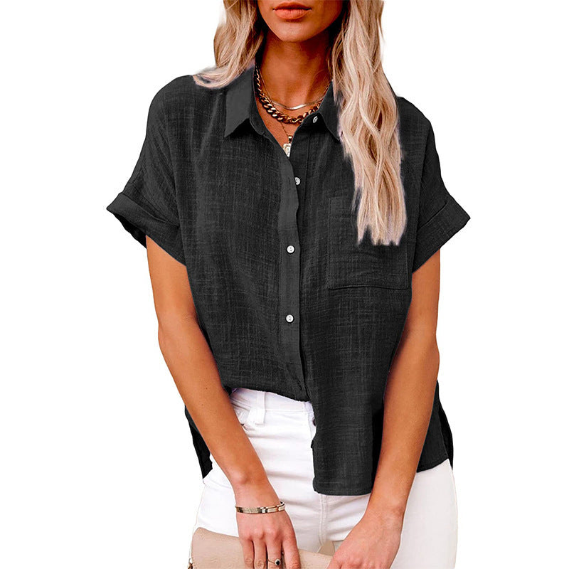 AUDRINE™ – Comfy Casual Button-Up Bluse