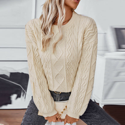 Fern | Cable Knit Long Sleeve Jumper for Damen