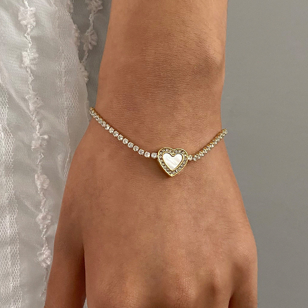 Rani Diamant Heart Tennisarmband