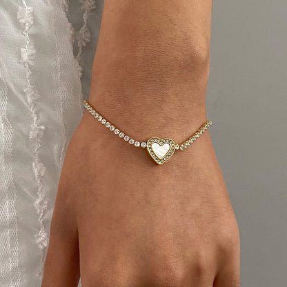 Rani Diamant Heart Tennisarmband