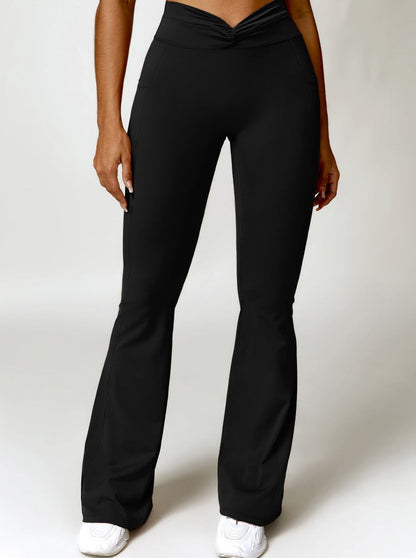 Elena - High-Waist Bootcut Leggings with Pockets