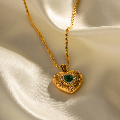 Roselle Goldene Herz-Halskette