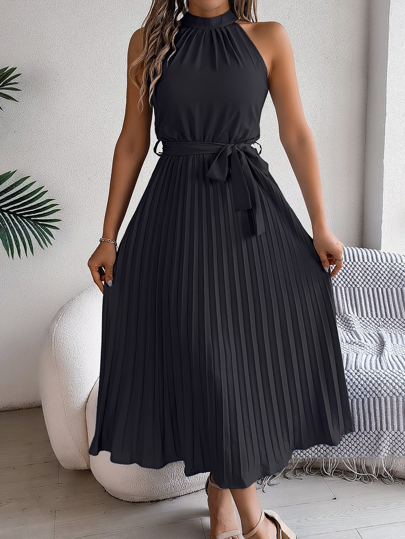 CEDRINE™ – Graceful Pleated Midikleid