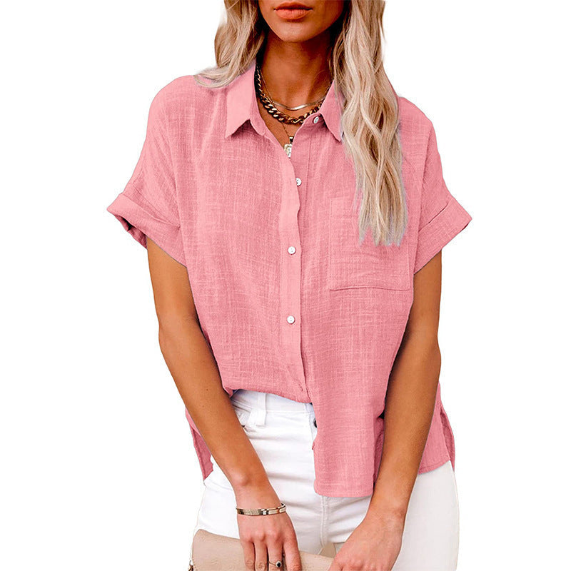 AUDRINE™ – Comfy Casual Button-Up Bluse