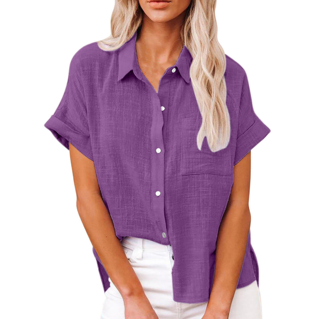 AUDRINE™ – Comfy Casual Button-Up Bluse