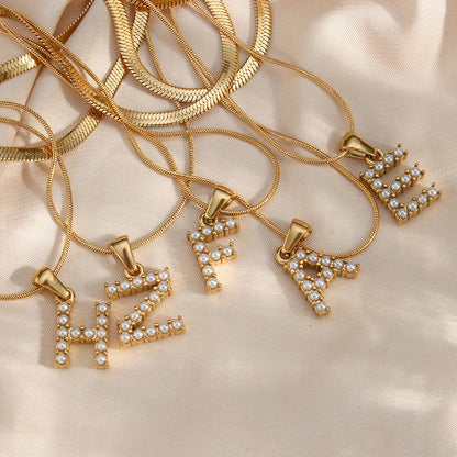 Lune gelaagde goldene Initialenkette