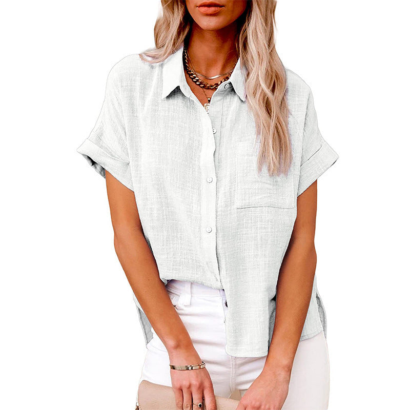 AUDRINE™ – Comfy Casual Button-Up Bluse